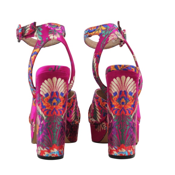 Steve Madden Floral Platform Sandal Block Heel - Picture 6 of 7